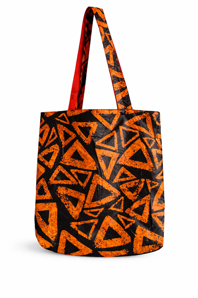 .Reversible Tote Bag - Orange.